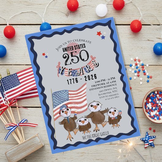 US 250th Celebration Great Eagle Family Invitation 招待状
