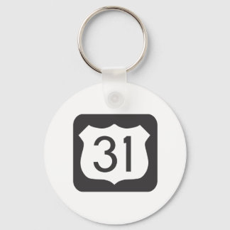 US-31風光明媚な高速道路 キーホルダー
