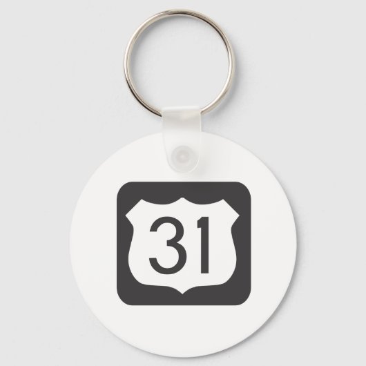 US-31風光明媚な高速道路 キーホルダー (正面)