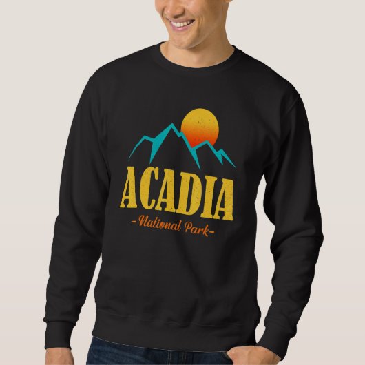 US Adventure Vintage Acadia National Park Souvenir スウェットシャツ (正面)