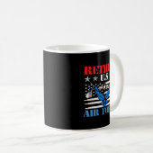 US Air Force Veteran retired U.S Air Force 147 コーヒーマグカップ (正面右)