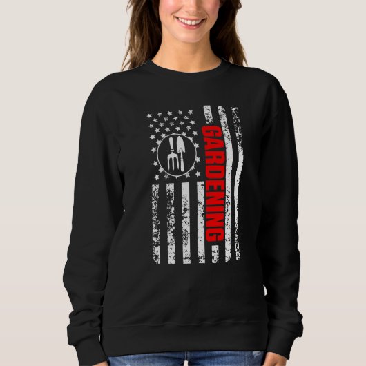 US American Flag Hobby at your House Patriotic Gar スウェットシャツ (正面)