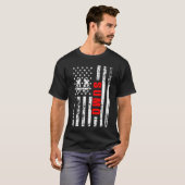 US American Flag Japanese Sports Patriotic Sumo fa Tシャツ (正面フル)
