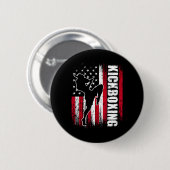 Us American Flag Kickboxing Fighter Kickboxer Mart 缶バッジ (正面&裏面)