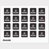 US American Flag Pickleball Player スクエアシール (シート)
