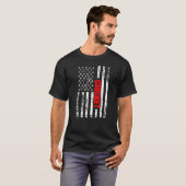 US American Flag Sports Patriotic Cricket Premium Tシャツ (正面フル)