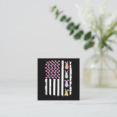 US American Flag with Bunny for Easter Day エンクロージャーカード (スタンド正面)