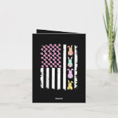 US American Flag with Bunny for Easter Day シーズンカード (裏面)