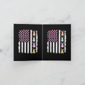 US American Flag with Bunny for Easter Day シーズンカード (内部)