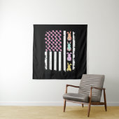 US American Flag with Bunny for Easter Day タペストリー (インサイチュ)