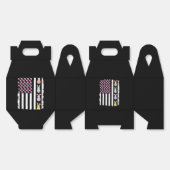 US American Flag with Bunny for Easter Day フェイバーボックス (見開き)