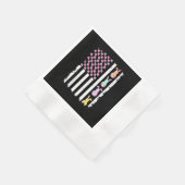 US American Flag with Bunny for Easter Day 縁ありカクテルナプキン (角)