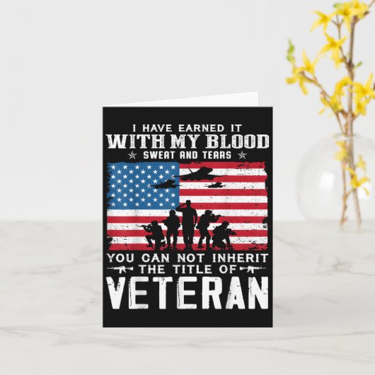 Us Army Veteran You Can Not Inherit The Title Of V カード (黄色い花)