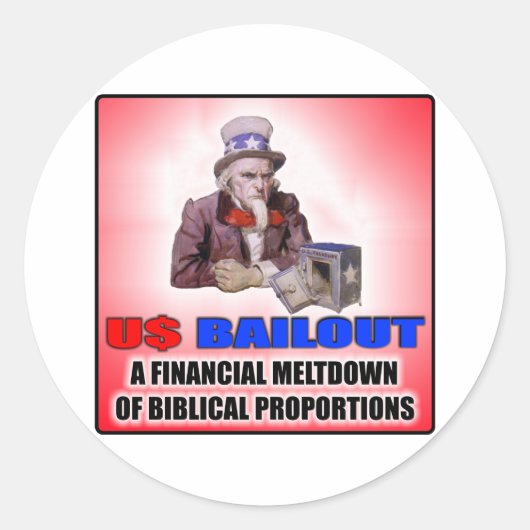 US BAILOUTシール ラウンドシール (正面)