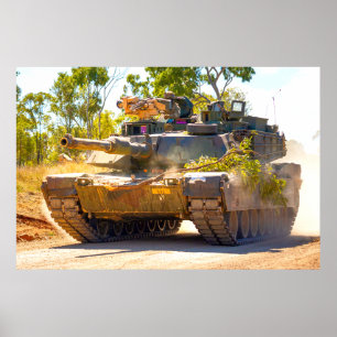 US BATTLE TANK - M1エイブラムス ポスター