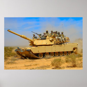 US BATTLE TANK - M1エイブラムス ポスター
