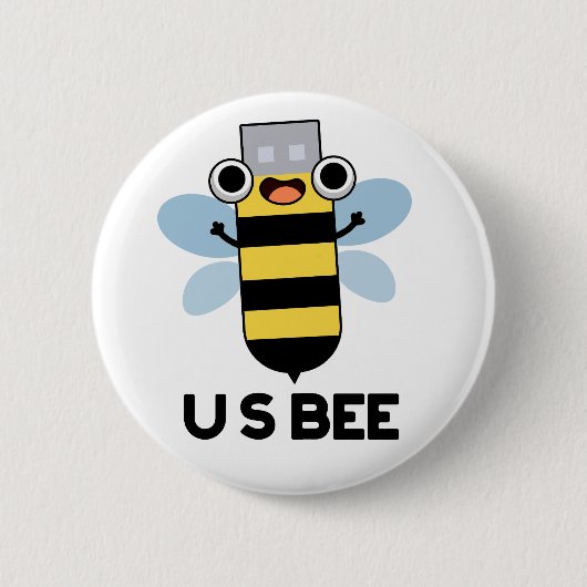 US Bee USBテクニカおもしろいルパン 缶バッジ (正面)
