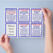 US Bill of Rights Pocketパンフレットテンプレート チラシ (手)