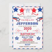US BIRTHDAY BOY ELECTION BIRTHDAY INVITATION 招待状 (正面)