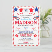 US BIRTHDAY GIRL ELECTION BIRTHDAY INVITATION 招待状 (スタンド正面)