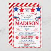 US BIRTHDAY GIRL ELECTION BIRTHDAY INVITATION 招待状 (正面/裏面)