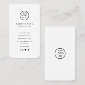Us Black Instagram Facebook QRコードと接続 名刺 (正面/裏面)