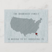 US Blue Linenとハートの発表 案内ポストカード (正面)