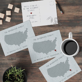 US Blue Linenとハートの発表 案内ポストカード