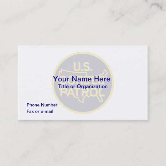 US Boarder Patrol Business Card 名刺 (正面)