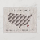 US Brown Linenとハートの発表 案内ポストカード (正面)