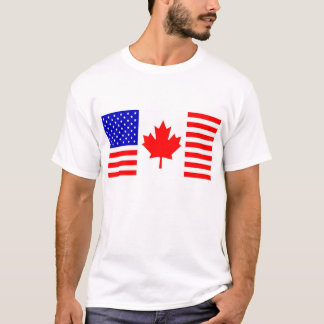 US/Canadaの旗 Tシャツ