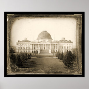 US Capitol DC Daguerreotype 1846 ポスター