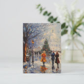 US Capitol Hill Christmas Postcard ポストカード (スタンド正面)