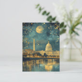 US Capitol Hill Christmas Postcard Vintage ポストカード (スタンド正面)