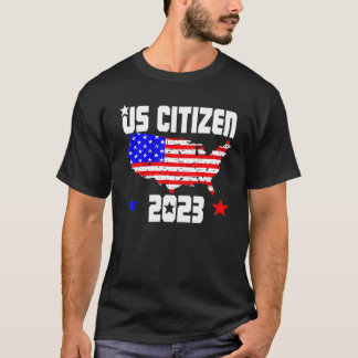 US CITIZEN 2023 Map American Flag American Citizen Tシャツ