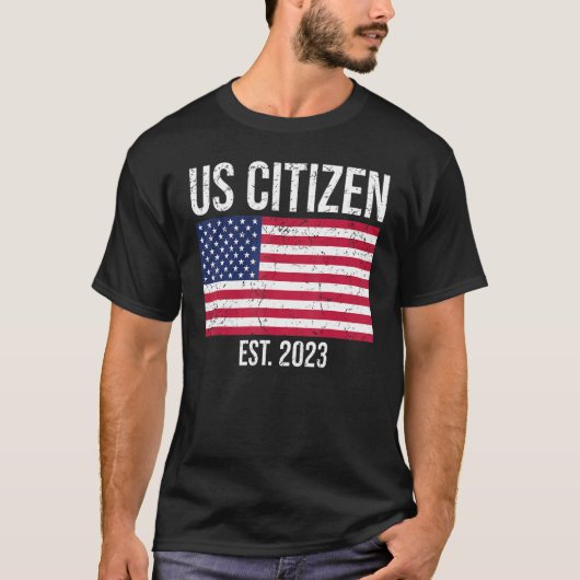 US Citizenship Decoration American New USA Citizen Tシャツ (正面)