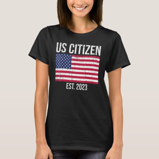 US Citizenship Decoration American New USA Citizen Tシャツ (正面)