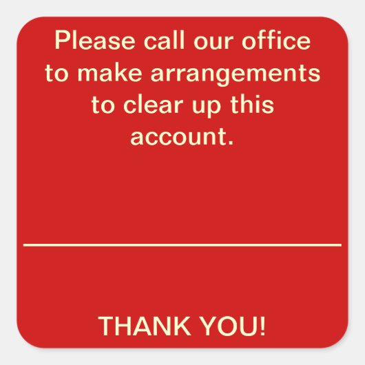 US Collectionsのステッカーに連絡する スクエアシール (正面)