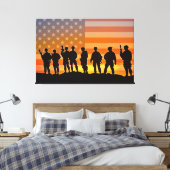 US COMBAT SQUAD 40x60 キャンバスプリント (インサイチュ (寝室))