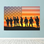 US COMBAT SQUAD 40x60 キャンバスプリント (インサイチュ (ウッドフロア))