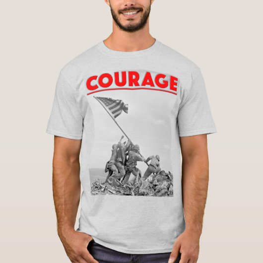 US COMBAT SQUAD COURSE COURTH – 硫黄島の戦い Tシャツ (正面)