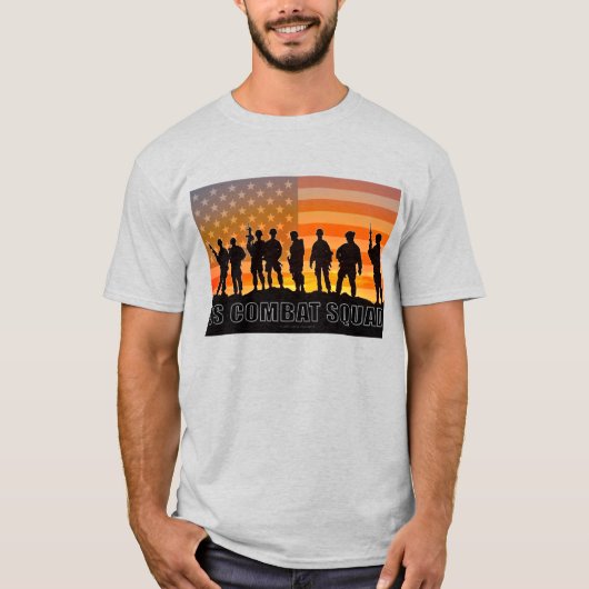 US COMBAT SQUAD COURSE COURTH – 硫黄島の戦い Tシャツ (正面)