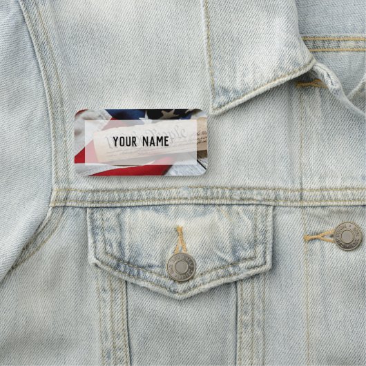 US Constitution and Flag 名札 (インサイチュ)