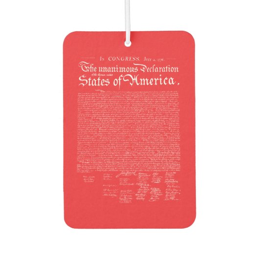 US Declaration of Independence カーエアーフレッシュナー (正面)