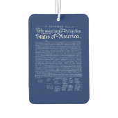 US Declaration of Independence カーエアーフレッシュナー (裏面)