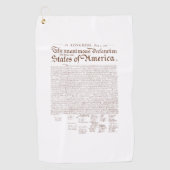 US Declaration of Independence ゴルフタオル (正面)