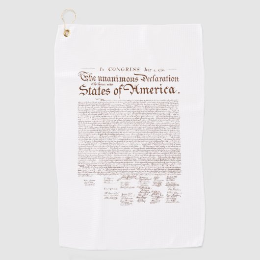 US Declaration of Independence ゴルフタオル (正面)