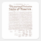 US Declaration of Independence スクエアシール (正面)