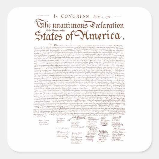 US Declaration of Independence スクエアシール (正面)