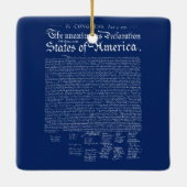US Declaration of Independence セラミックオーナメント (裏面)